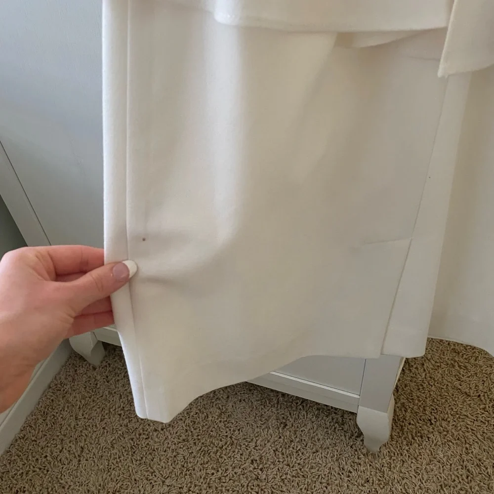 white peplum dress with belt - Picture 12 of 14